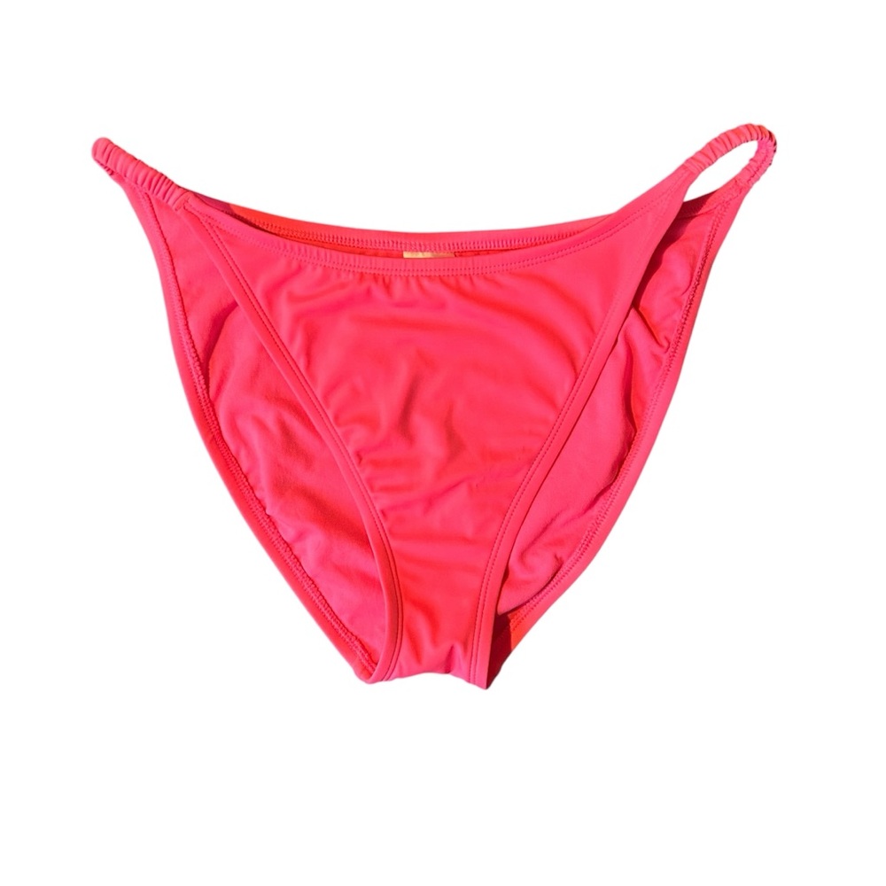 NWT Wild Fable Low Rise Extra Cheeky Xtra High Leg Bikini Bottoms Hot Pink XL - Picture 1 of 5